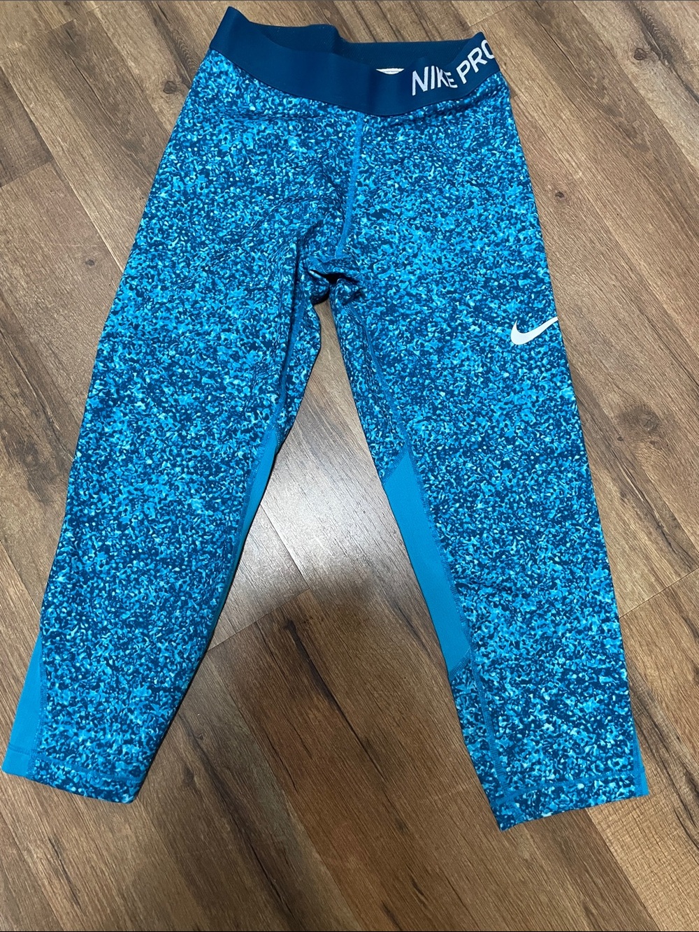 Nike Blue Patterned Girls' Capri Leggings